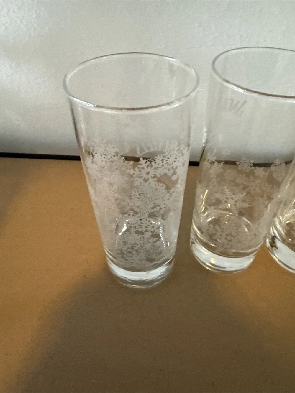 Highball Glasses Set of 4 Jack Daniels Old No. 7 Snowflake 10 Oz Etched 6